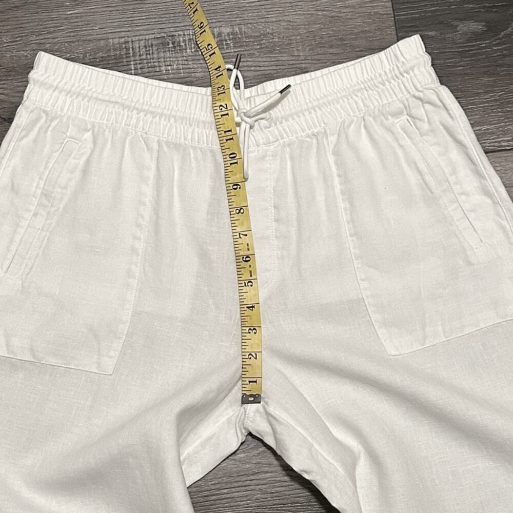 Athleta Women's Retreat Linen Wide Leg Pant Color White Size Large - Picture 11 of 13